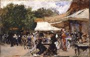 Hugo Birger Outside a Restaurant in the Bois de Boulogne. Study china oil painting artist